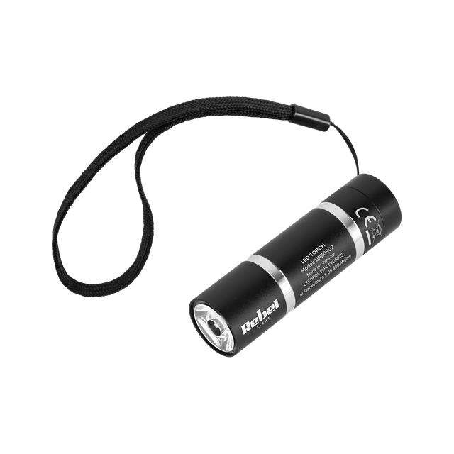 Rebel 1W 3xAAA Aluminium-Taschenlampe mit LED-Beleuchtung