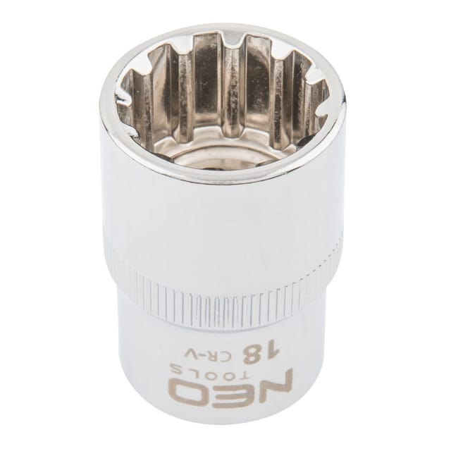 NEO Spline-Steckschlüssel 1/2", 18 mm - universell, langlebig