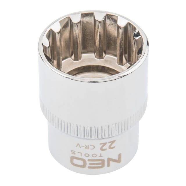 NEO Spline-Steckschlüssel 1/2", 22 mm - universell, langlebig
