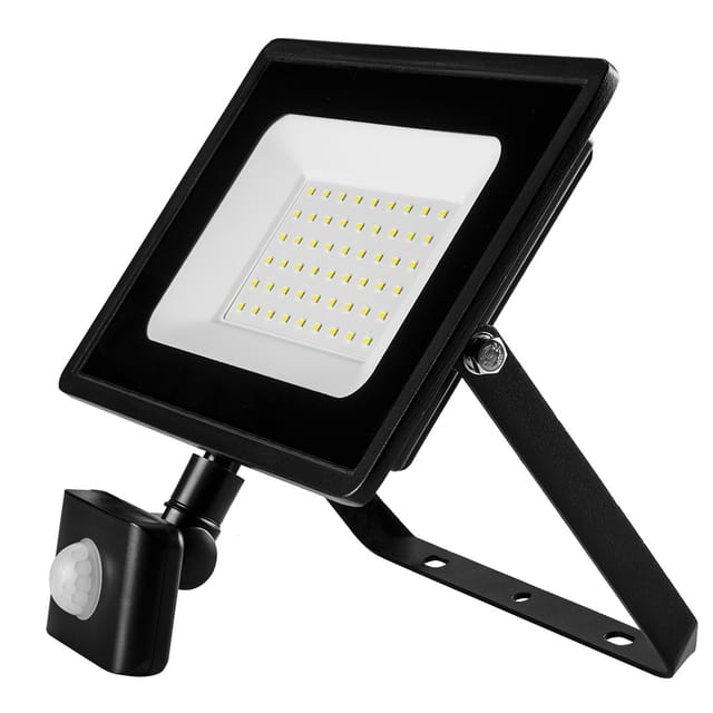 LED-Strahler 100° Winkel 50 W mit Bewegungsmelder, IP65