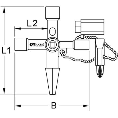 Universal-Schaltschrankschlüssel, 61mm