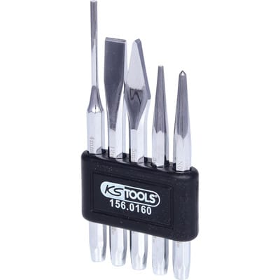 KS Tools 156.0160 Durchtreiber-, Meißel- und Körner-Satz, 5-tlg.