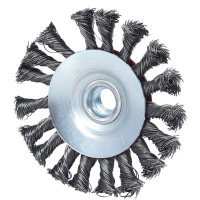 Kegelform-Stahldrahtrundbürste 0,5mm, ø 100mm