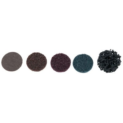 Ersatz-Schleifpads, Ø26,7mm, Strip Rad schwarz, 10er Pack