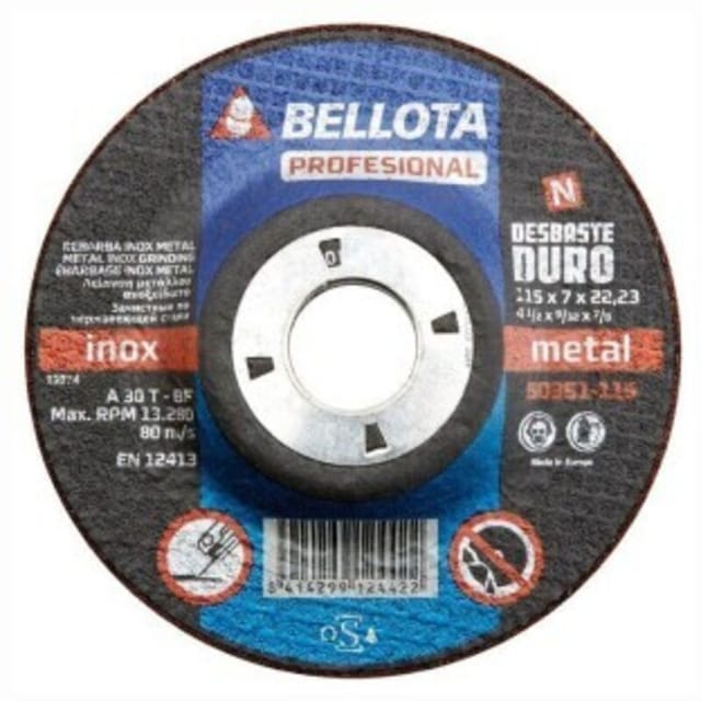 Metallschleifscheibe 50351-115x22,2x7,0 mm - Bellota
