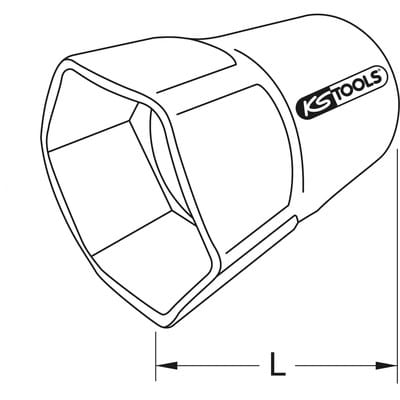 Ks Tools Harnstoff-Serviceschlüssel für AdBlue® Filter und Tanks, 45,5mm - 550.1289