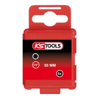 1/4' Bit Innensechskant, 50mm, 1,5mm, 5er Pack