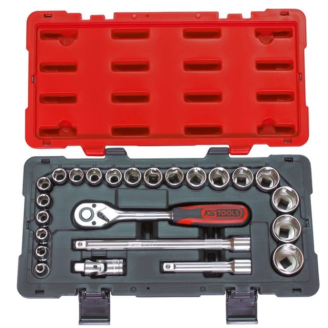 KS TOOLS ULTIMATE 1/2 '' Steckdose, Ratsche und Zubehörset - 24 Teile - 922.0623