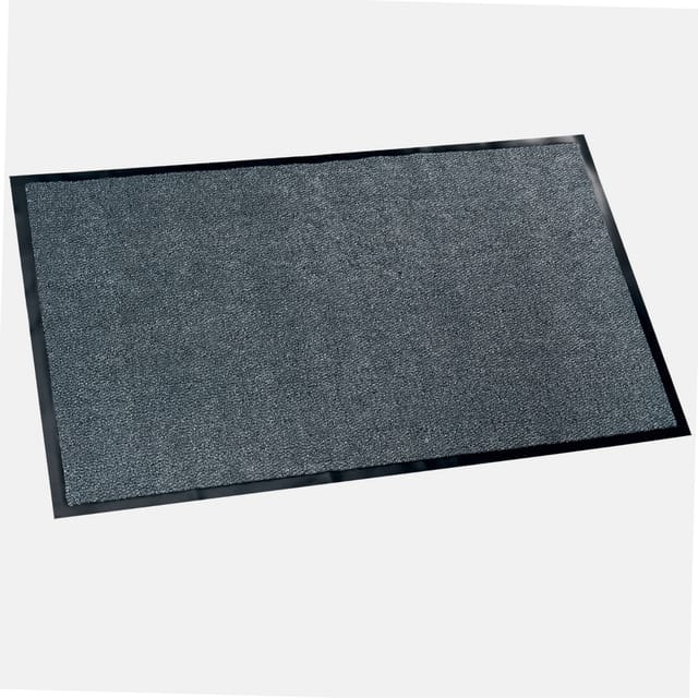 Hellgraue Fußmatte für die Vordertür Schwarz 60 x 120