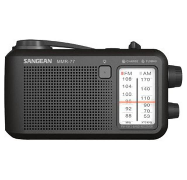 MMR-77 Outdoorradio ukw, mw Notfallradio Handkurbel, spritzwassergeschützt, Taschenlampe, w - Sangean