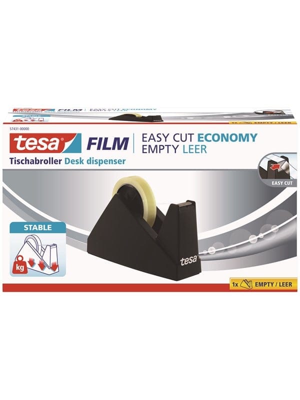 Tesa - Tischabroller ® Easy Cut® Economy 25 mm x 66 m (b x l) schwarz