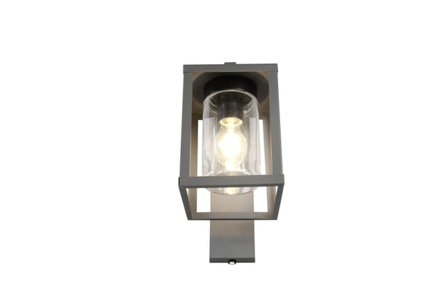 Webmarketpoint - Außenwandleuchte lunga in Laternenoptik, Höhe 33cm, Anthrazit