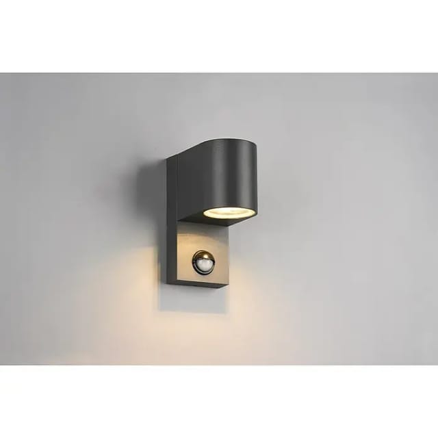 Runde Außenwandleuchte roya Downlight mit Bewegungsmelder, Anthrazit