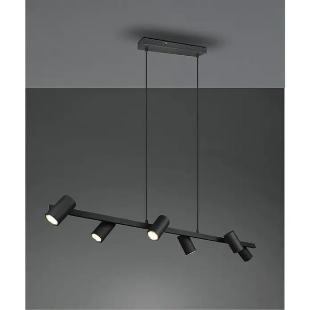 Webmarketpoint - Balkenpendelleuchte marley 6-flammig lang in Schwarz, Breite 115cm