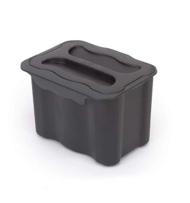 Emuca - RecyclingRecyclingbehälterRecycle, zum Aufhängen an der Tür, 1 x 5 Liter Recycling-Behälter, mit Deckel, Kunststoff, anthrazitgrau