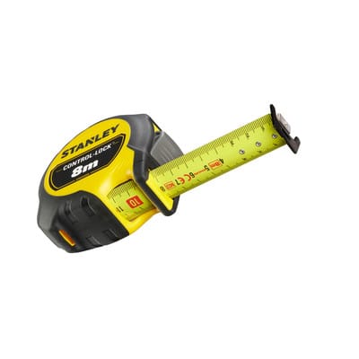 Stanley - Taschenrollbandmaß Compact Pro Länge 8 m Breite 25 mm mm/cm eg ii (± 0,5 mm/m)