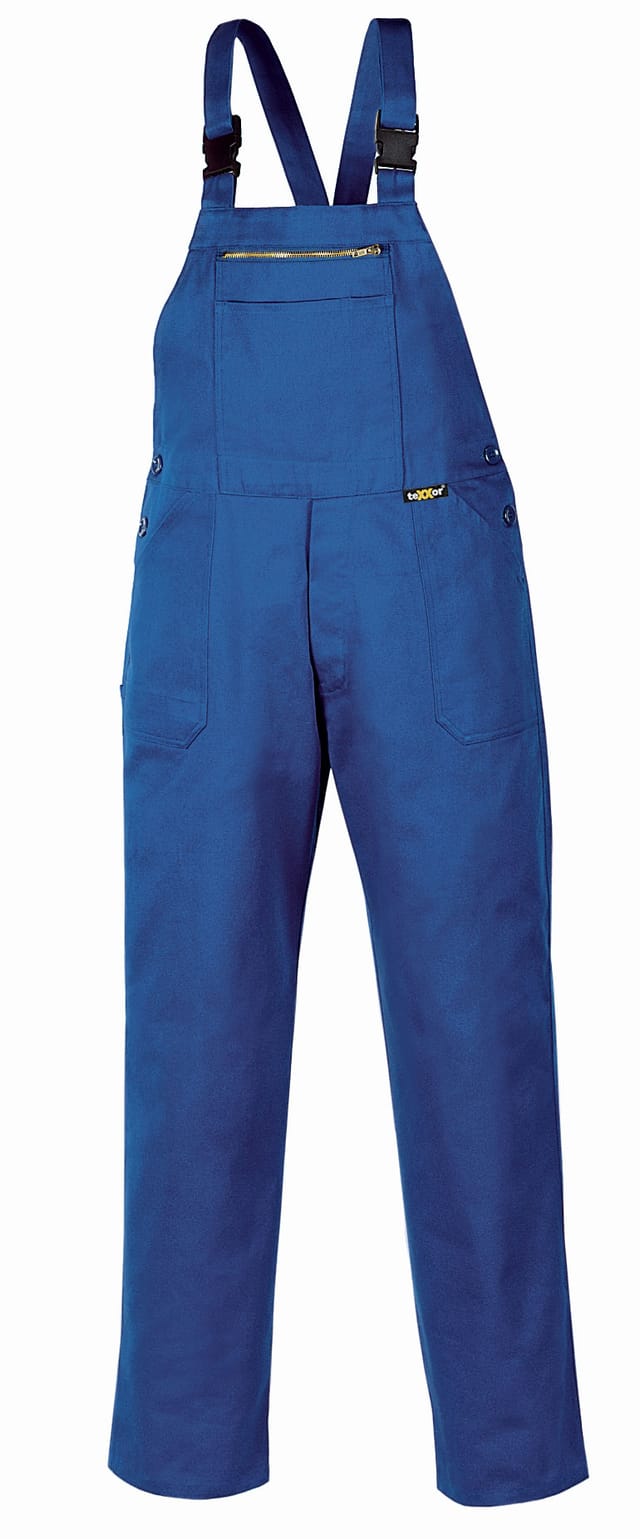teXXor® Latzhose 240 g/m² kornblau Öko-Tex Standard 823252 Gr.52 100% Baumwolle