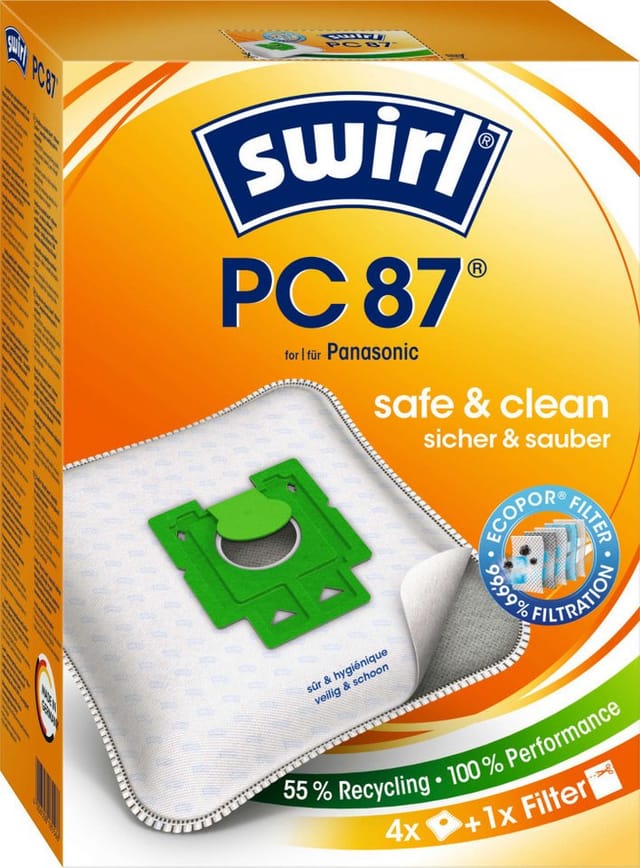 Pc 87 EcoPor Staubsaugerbeutel 4 Staubbeutel + 1 Filter Staubsaugerbeutel - Swirl