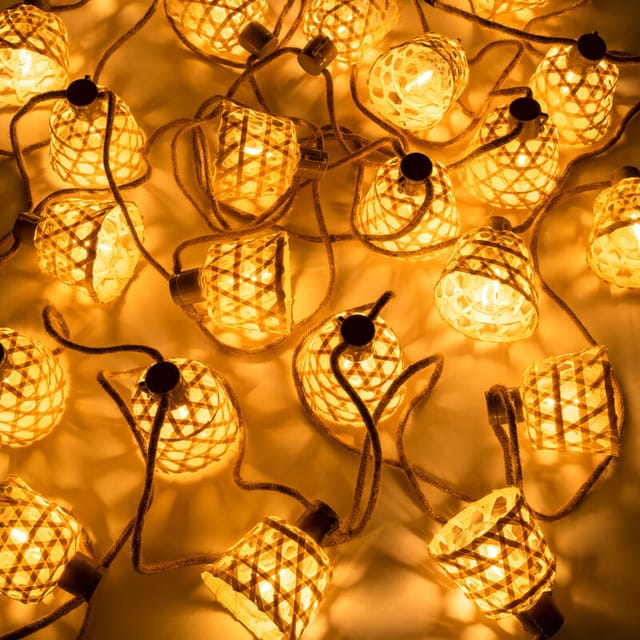Sklum - Garten-Girlande mit LED-Lichtern 15,70 m Ducrot Natürlich