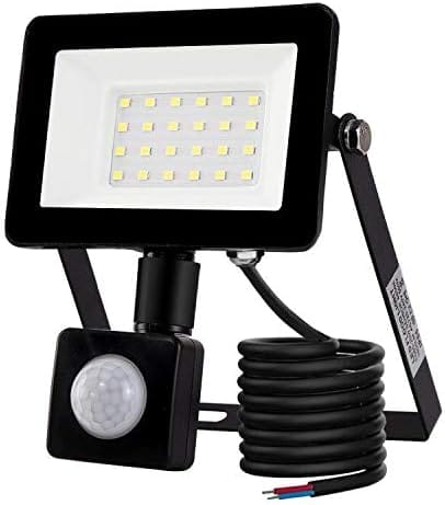 20 w LED-Flutlicht für den Außenbereich, Bewegungsmelder-Licht, 6500 k, LED-Außenstrahler, IP66 mit Bewegungsmelder-Sicherheitslampe, für Garten,