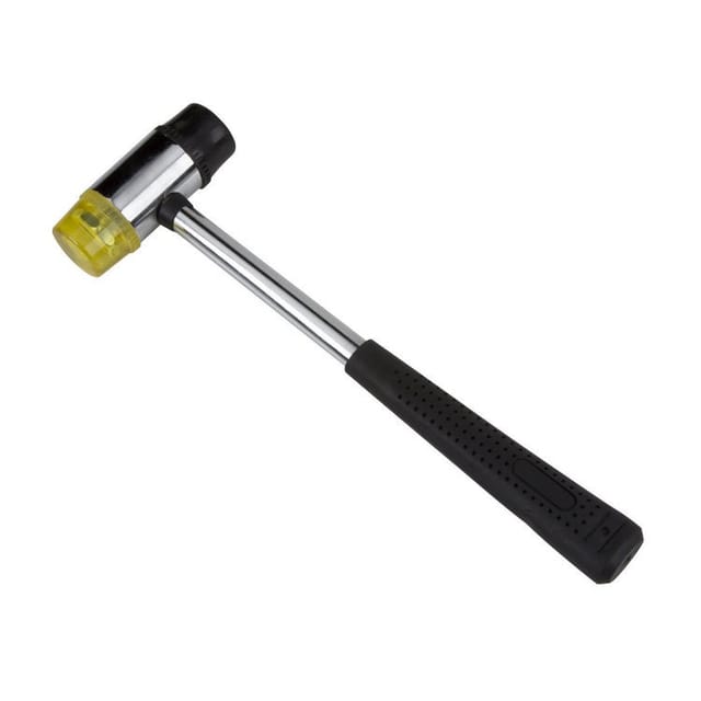 27-mm-Gummihammer, rutschfester Gummigriff, doppelseitiger weicher Hammer für Leder, Schmuck und Hausrenovierung