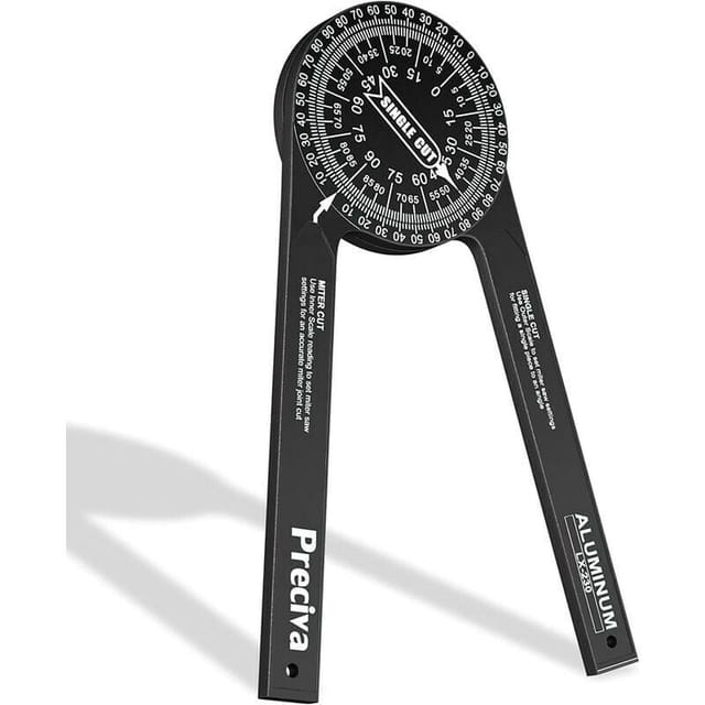 Gehrungssägen-Winkelmesser-Winkelsuchwerkzeug, 7-Zoll-Aluminiumlegierungsmaterial, professionelles Gehrungssägen-Winkelmesserwerkzeug, 360 °