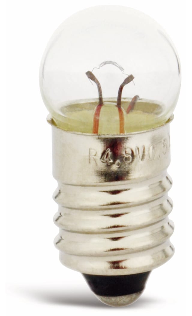 Quadrios - 22O183 Kugellampe, Fahrradlampe 4.8 v 2.4 w Sockel E10 Weiß 1 St.