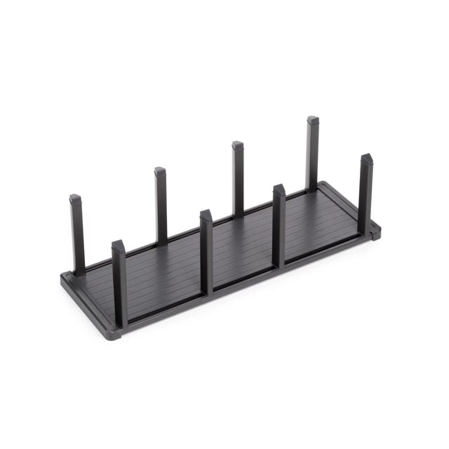 Tellerhalter Orderbox für Schublade, vertikal, 159x468mm, Aluminium und Kunststoff, Anthrazitgrau - Emuca