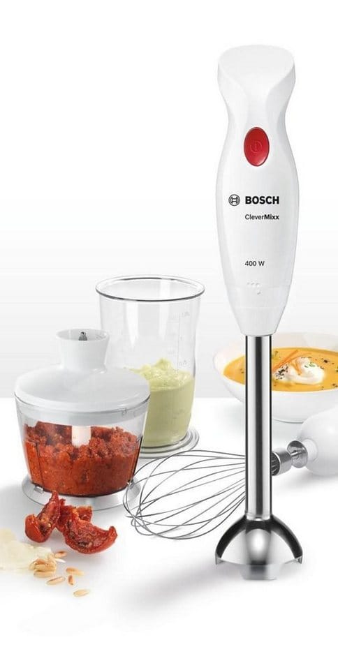 Bosch - Haushalt MSM24500 Stabmixer 400 w mit Zerkleinereraufsatz Weiß