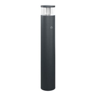 Alva LED-Pollerleuchte, 18W, 84LEDs, IP65, 3000K, 1150lm, anthrazit, Aluminium, Kunststoff transparent, mit Bewegungsmelder