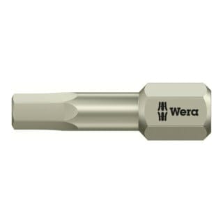 3840/1 ts 6KT-Bits, Edelstahl, Schlüsselweite (zöllig) 5/32', Länge 25 mm 10 Stk - Wera
