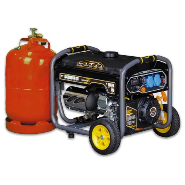 Dual Fuel Gas Benzin 3300 Watt Stromaggregat 230V - Kompak