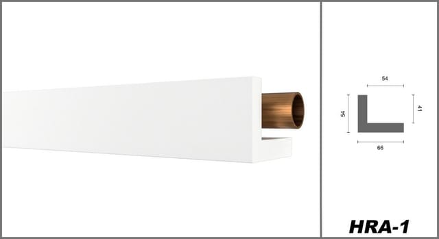 Rohrabdeckung xps Heizungsrohr Abdeckung Verkleidung Winkelprofil Eckleisten: HRA-1 - 54x66 mm, 10.2 Meter / 6 Leisten - Heximo