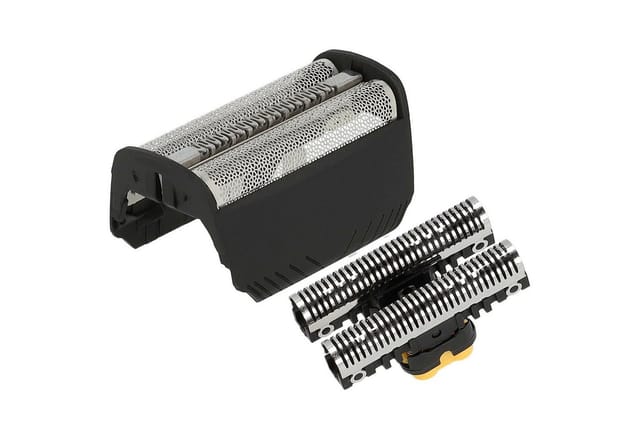 Kombi-Pack Scherteil kompatibel mit Braun 5743, 5745, 5746, 7493, 7497, 7475, 7504 Elektrorasierer, Folie + Messerblock, schwarz - Vhbw