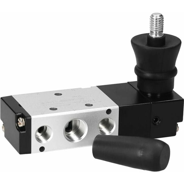 Ulisem Van Pneumatischer Handhebel 1/4'' PT 5 Wege 3 Positionen von KKmoon, pneumatisches manuelles Luftsteuerventil.