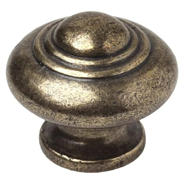 Runder Möbelknopf, Zamak in Altgold, H.26 x B.30 x T.30 mm REI