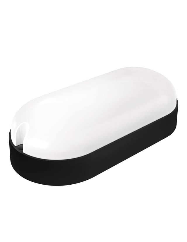 Alfa - Ovale LED-Wandleuchte ip65 matel 9w kaltschwarz