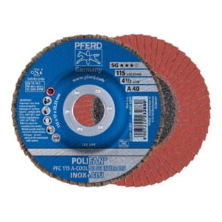 Fächerschleifscheibe A-COOL SG gewölbt 115mm K40 Pferd