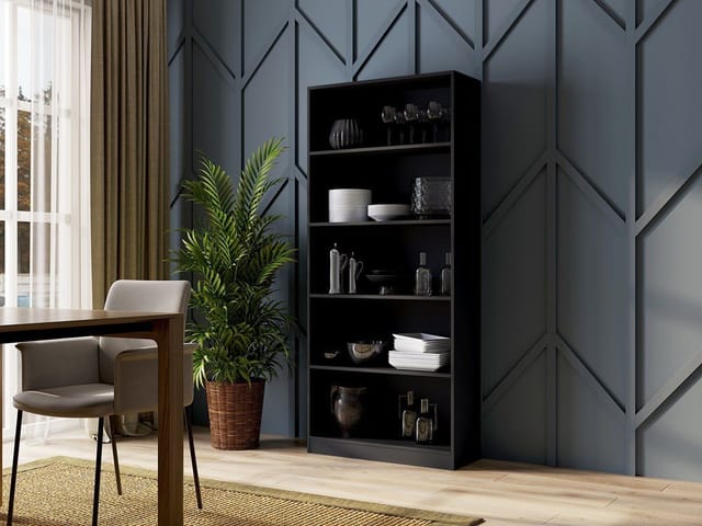 Onyx R80 SCHWARZES Bücherregal