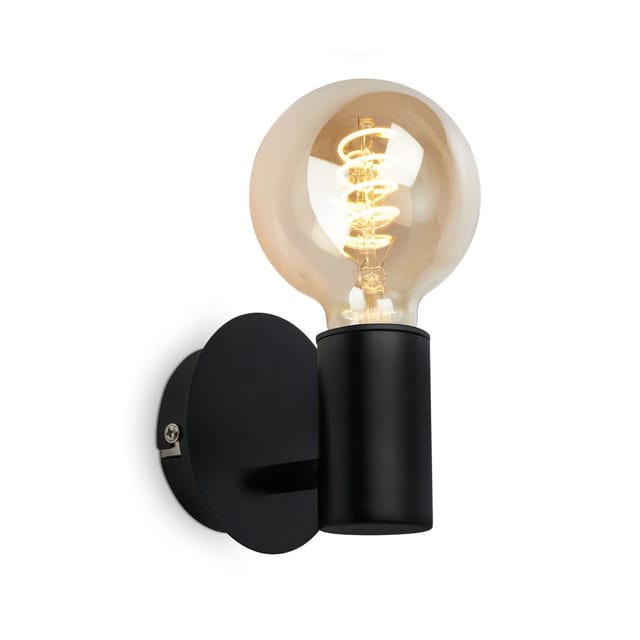 Briloner - Wandleuchte 10 cm exk. E27 max. 10 Watt IP44 Spritzwasserschutz schwarz