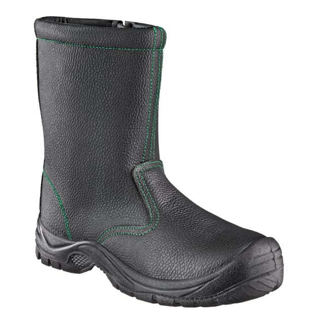 teXXor® S3-Winterreißverschlussstiefel ZIPPER schwarz/grün 634043 Gr.43