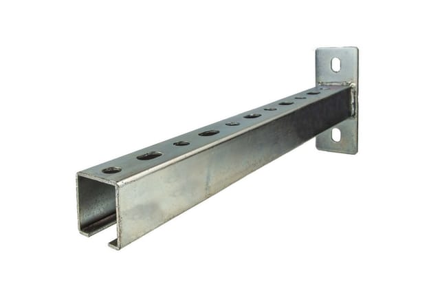 tecuro Schienenkonsole Typ 38/40 x 300 mm x 2,00 mm. Stahl verzinkt C/U-Profil