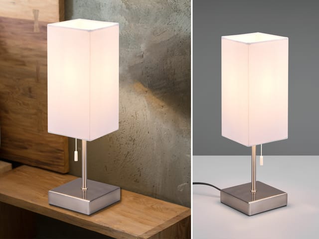 Reality Leuchten - Tischleuchte Ole weiß 35 x 10 cm Nachttischlampen