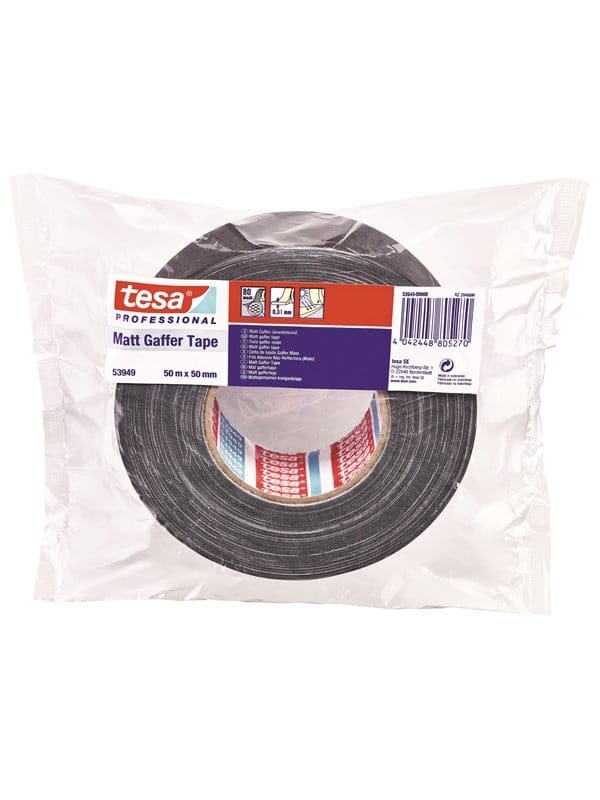 Tesa - Gewebekleb. 50m x 50mm Gaffer tape schwarz 53949