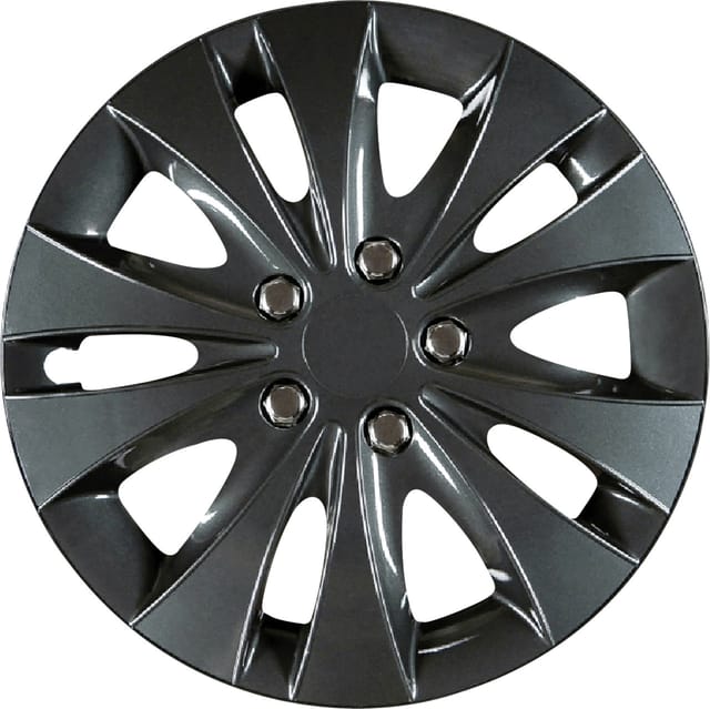 Cartrend Radzierblenden Storm 40 cm (16 Zoll) schwarz 4 Stück