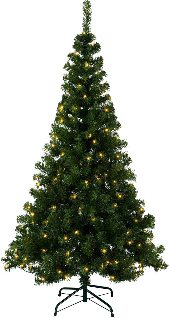 Eglo künstlicher Weihnachtsbaum 180 cm für innen und außen, naturgetreuer Tannenbaum mit LED-Beleuchtung warmweiß, Kunstbaum echt aussehend mit
