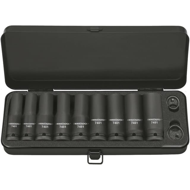 Kraft-Steckschlüssel-Satz l, 13-tlg., 12,5 mm (1/2'): 10-24 mm