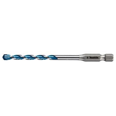 E-14956 Hartmetall Mehrzweckbohrer 1 Stück 5 mm Gesamtlänge 100 mm 1/4' (6.3 mm) Innensechsk - Makita
