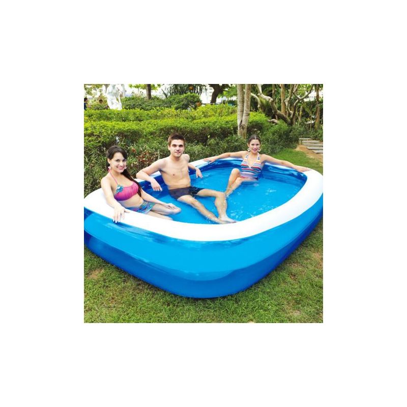 Aufblasbares Planschbecken Für Sommerspiele, Aufblasbares Standardplanschbecken Mit Doppelring Und Separaten Bällen, Bpa-freies Aufstellbecken Aus