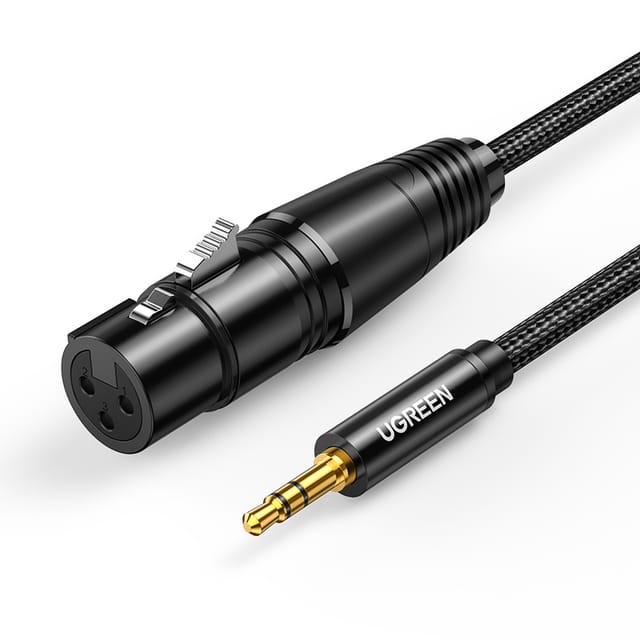 Ugreen 35 mm mini klinkenstecker mannlich auf xlr weiblich audiokabel 1 m - schwarz